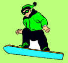 Dibujo Snowboard pintado por jose