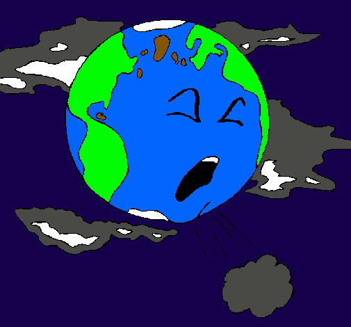 Dibujo Tierra enferma pintado por junior