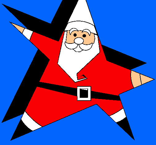 Papa Noel en forma de estrella