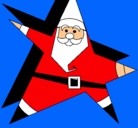 Dibujo Papa Noel en forma de estrella pintado por jonahitys danie