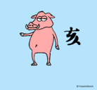 Dibujo Cerdo  pintado por kotomi