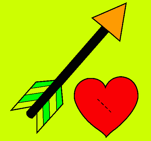 Dibujo Flecha y corazón pintado por alexa