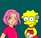Dibujo Sakura y Lisa pintado por Ylena