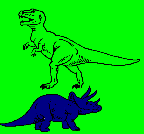 Triceratops y tiranosaurios rex