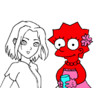 Dibujo Sakura y Lisa pintado por wen10pepitaflor