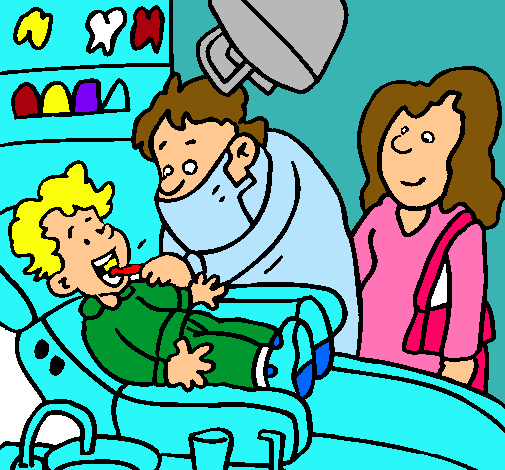 Niño en el dentista