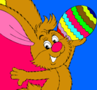 Dibujo Conejo y huevo de pascua II pintado por katalina