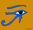 Dibujo Ojo Horus pintado por antomio