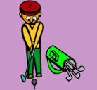 Dibujo Jugador de golf II pintado por sandrita
