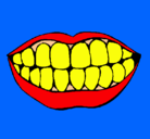 Dibujo Boca y dientes pintado por AMARILIS