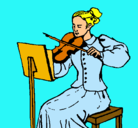 Dibujo Dama violinista pintado por Anyeli