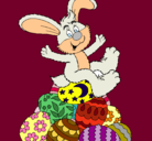 Dibujo Conejo de Pascua pintado por fany