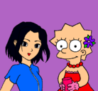 Dibujo Sakura y Lisa pintado por isabella
