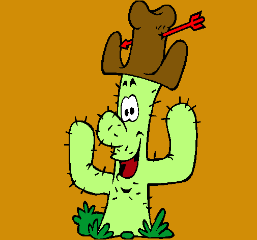 Cactus con sombrero