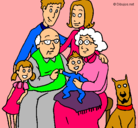 Dibujo Familia pintado por bonita