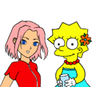 Dibujo Sakura y Lisa pintado por Ulises