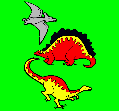 Tres clases de dinosaurios