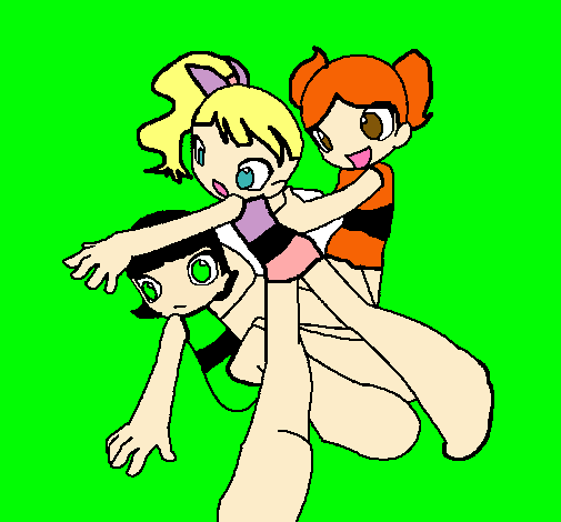 Dibujo 3 chicas pintado por Aneii12