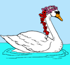 Dibujo Cisne con flores pintado por MARC