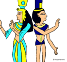 Dibujo Pintura de la Reina Nefertari pintado por rebeca