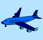 Dibujo Avión de pasajeros pintado por Mile