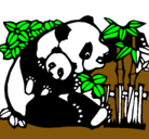 Dibujo Mama panda pintado por vico