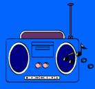 Dibujo Radio cassette 2 pintado por anagggggg