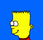 Dibujo Bart pintado por juanca