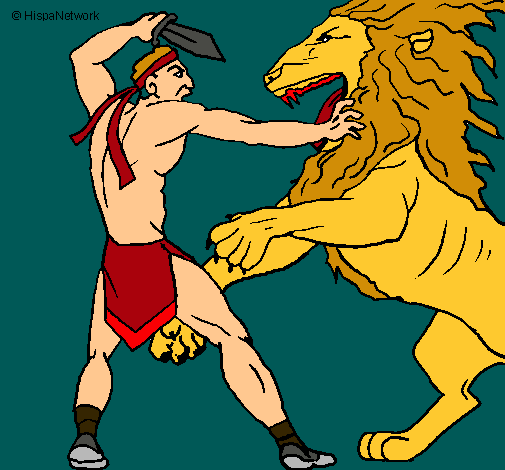 Gladiador contra león