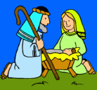 Dibujo Adoran al niño Jesús pintado por brittanyrichel