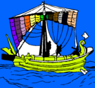 Dibujo Barco romano pintado por IIVAN
