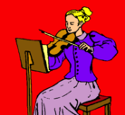 Dibujo Dama violinista pintado por maite1162