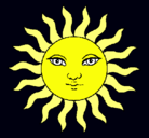 Dibujo Sol pintado por darlyn