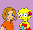 Dibujo Sakura y Lisa pintado por ANDRIK