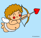 Dibujo Cupido pintado por paty 