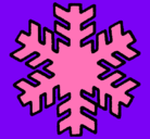 Dibujo Copo de nieve pintado por estrella