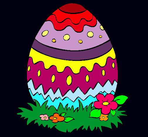 Dibujo Huevo de pascua 2 pintado por anna