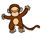 Dibujo Mono pintado por camila chango