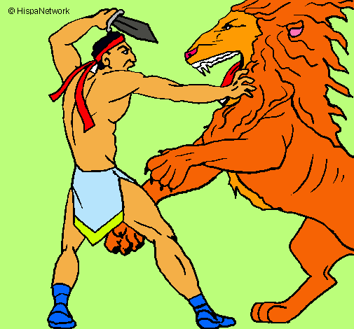 Gladiador contra león