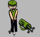 Dibujo Jugador de golf II pintado por abel
