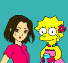 Dibujo Sakura y Lisa pintado por ezequiel