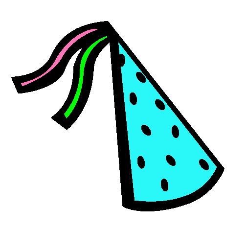 Dibujo Sombrero de cumpleaños pintado por lunita-8