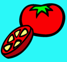 Dibujo Tomate pintado por tomate