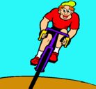 Dibujo Ciclista con gorra pintado por kaluxi