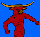 Dibujo Cabeza de búfalo pintado por amaro