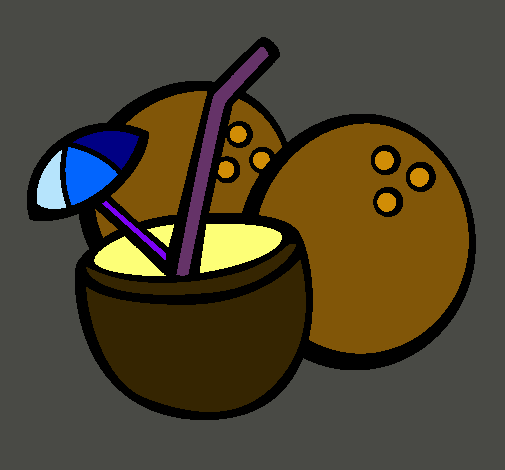 Dibujo Cóctel de coco pintado por Pokemon_99