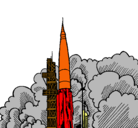 Dibujo Lanzamiento cohete pintado por fseafrv