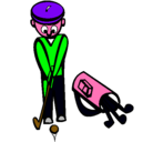 Dibujo Jugador de golf II pintado por juanjo