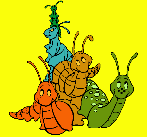 Dibujo Grupo de insectos pintado por amalia