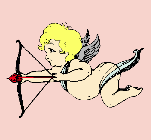 Dibujo Cupido volando pintado por anna